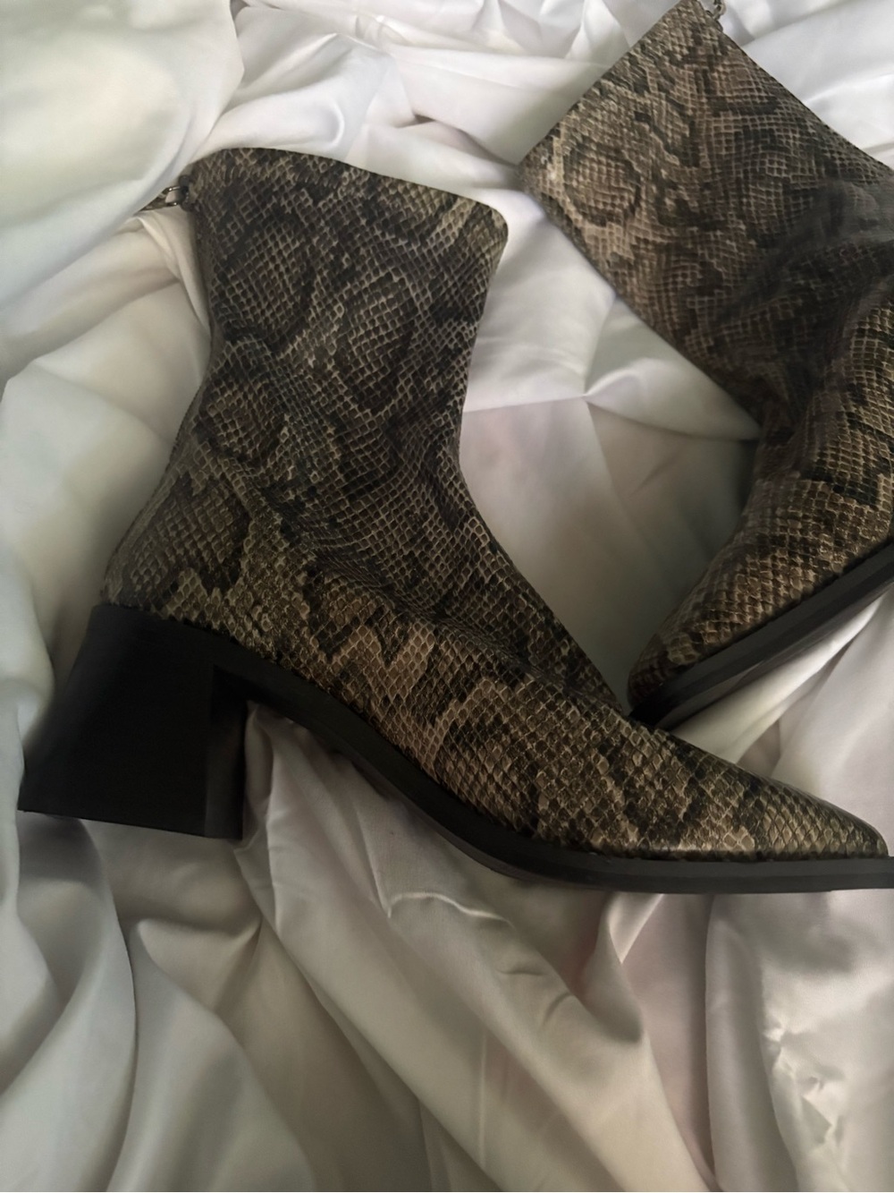 Open Edit- Giah snake print Booties